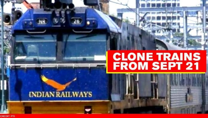 Indian Railways to run 40 Clone trains from 21 September